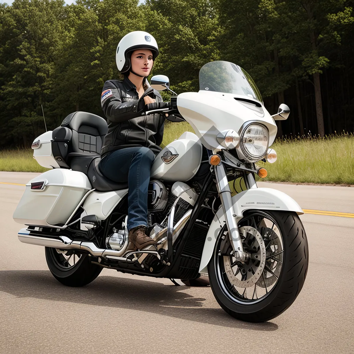 Picture of Speeding through the roads on a motorcycle