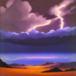 Dusk over Mountain Peaks