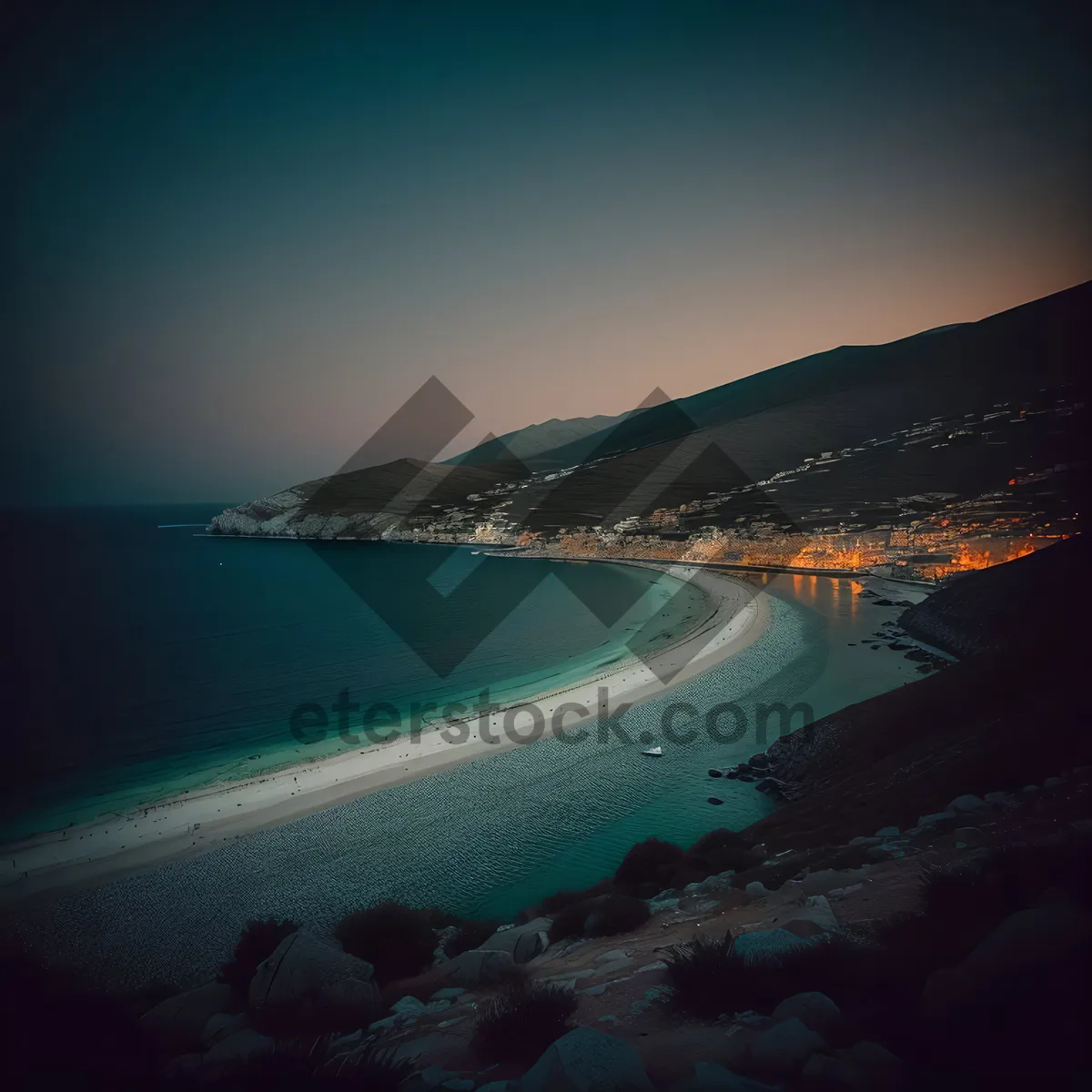 Picture of Sunset Serenity: Captivating Coastal Summer Scenery
