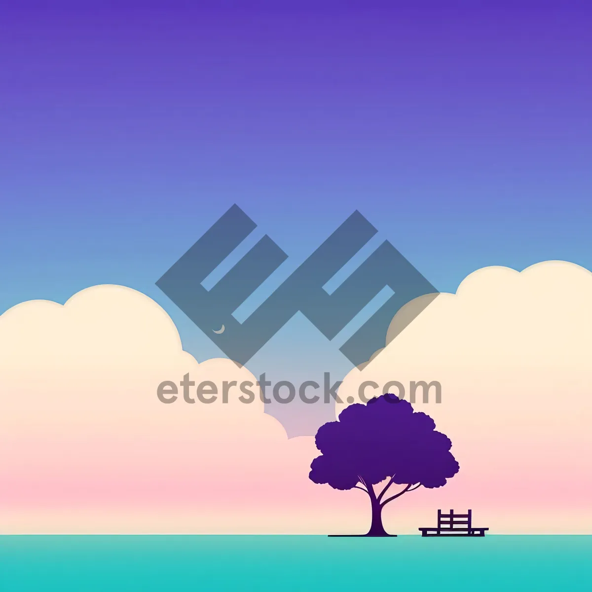 Picture of Summer Sky: Majestic Clouds Paint the Landscape