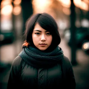 Cheerful Smiling Student in Outdoor Portrait