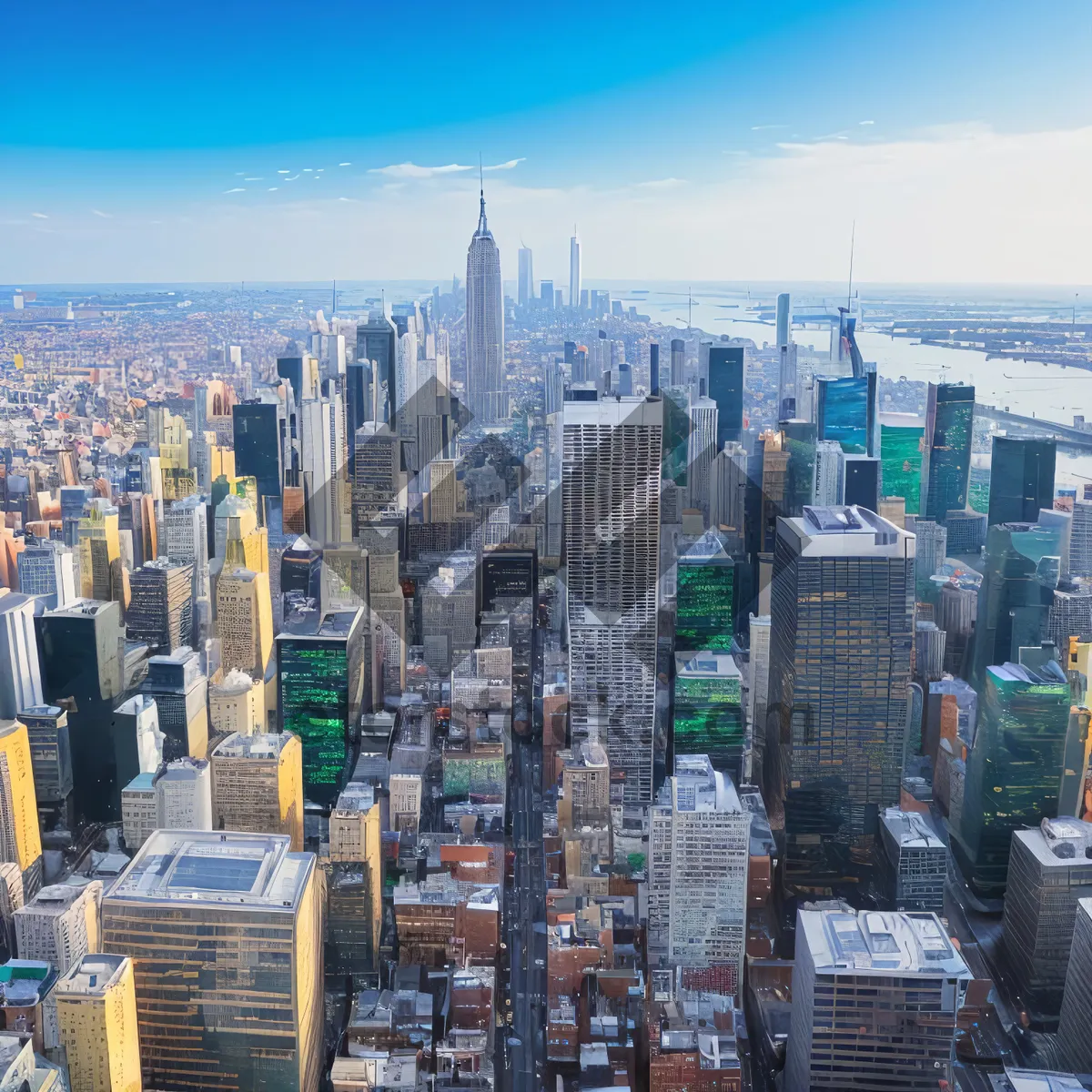 Picture of City Lights: The Iconic Modern Skyline under a Vibrant Sunset