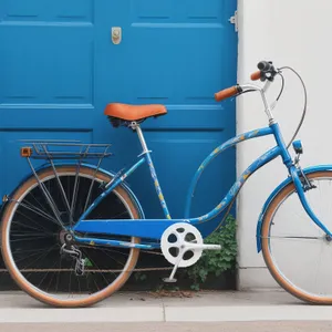 Sporty Cyclist on Coaster Brake Bicycle