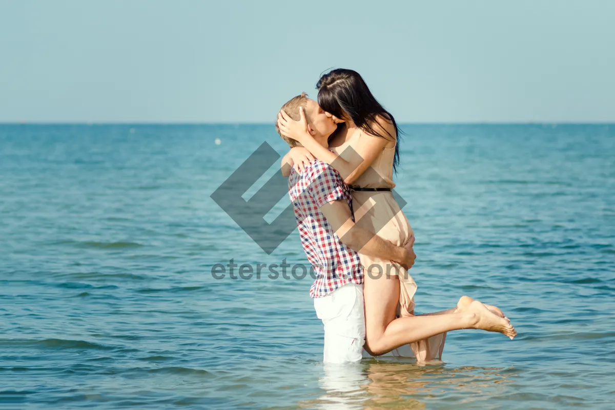 Picture of Happy person in sexy beach swimsuit having fun