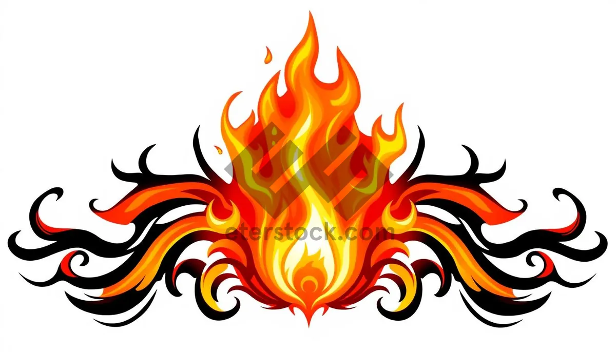 Picture of Blazing heat symbol design art