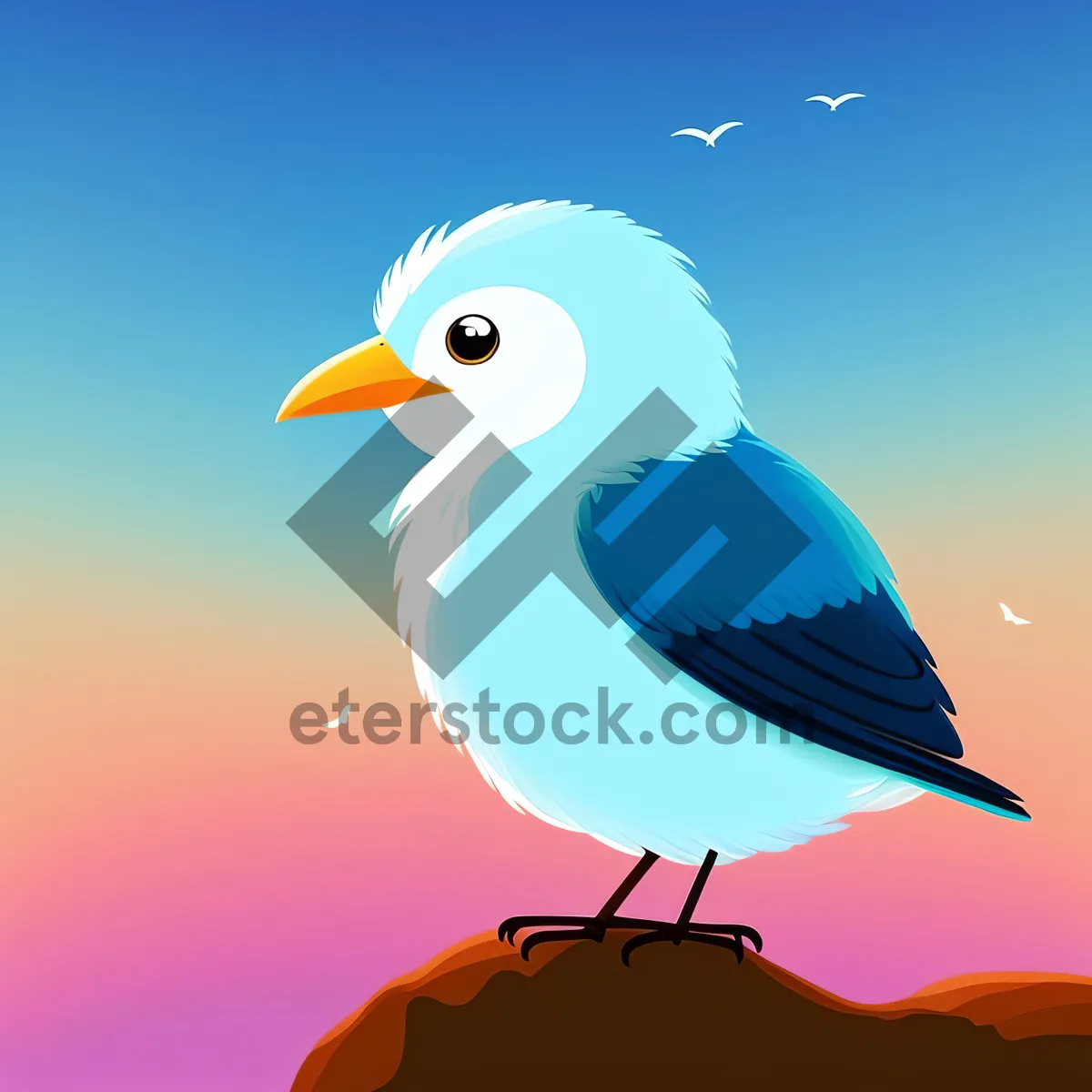 Picture of Arctic Cartoon Animal Cute Icon Design Art.