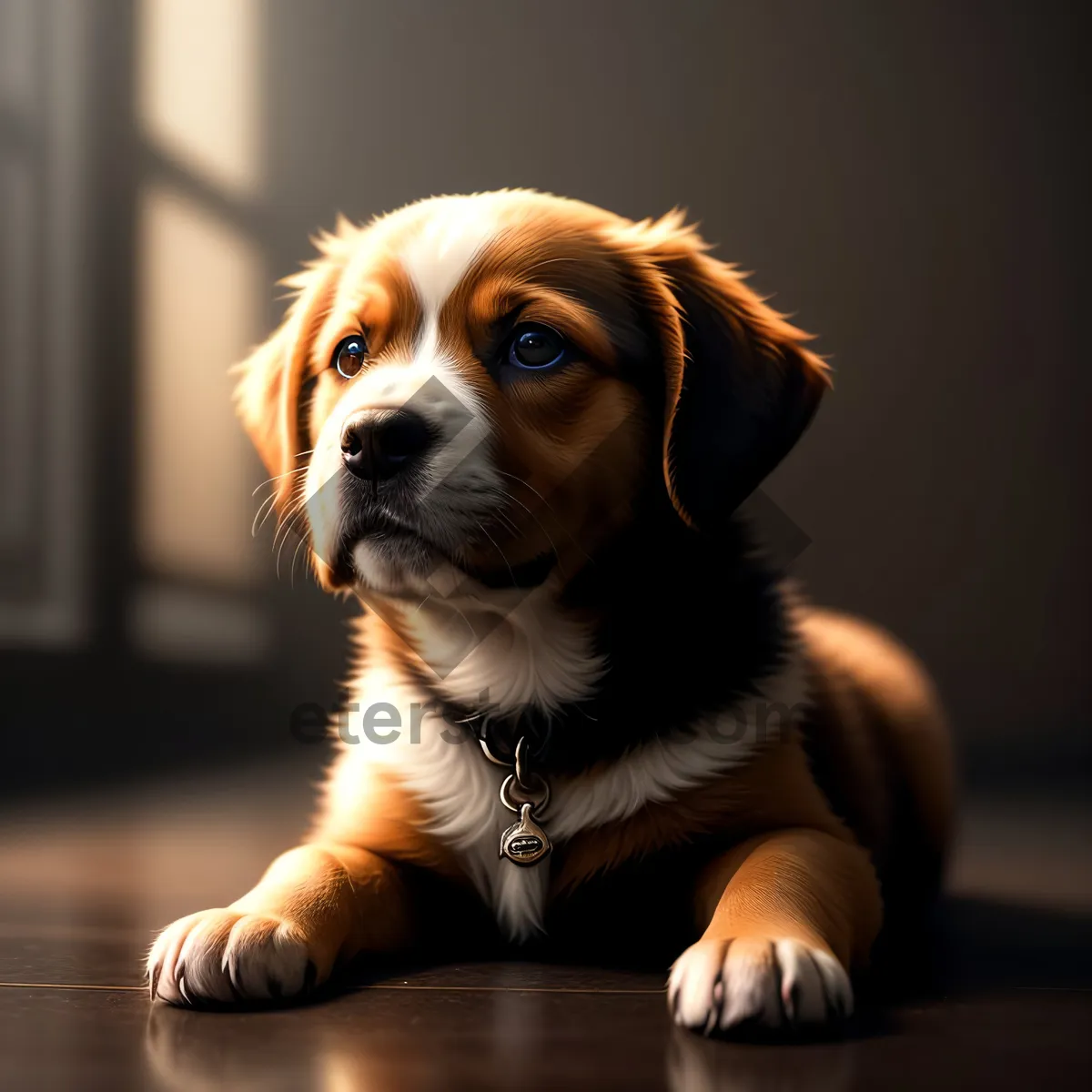 Picture of Adorable Brown Retriever Puppy - Purebred Pet