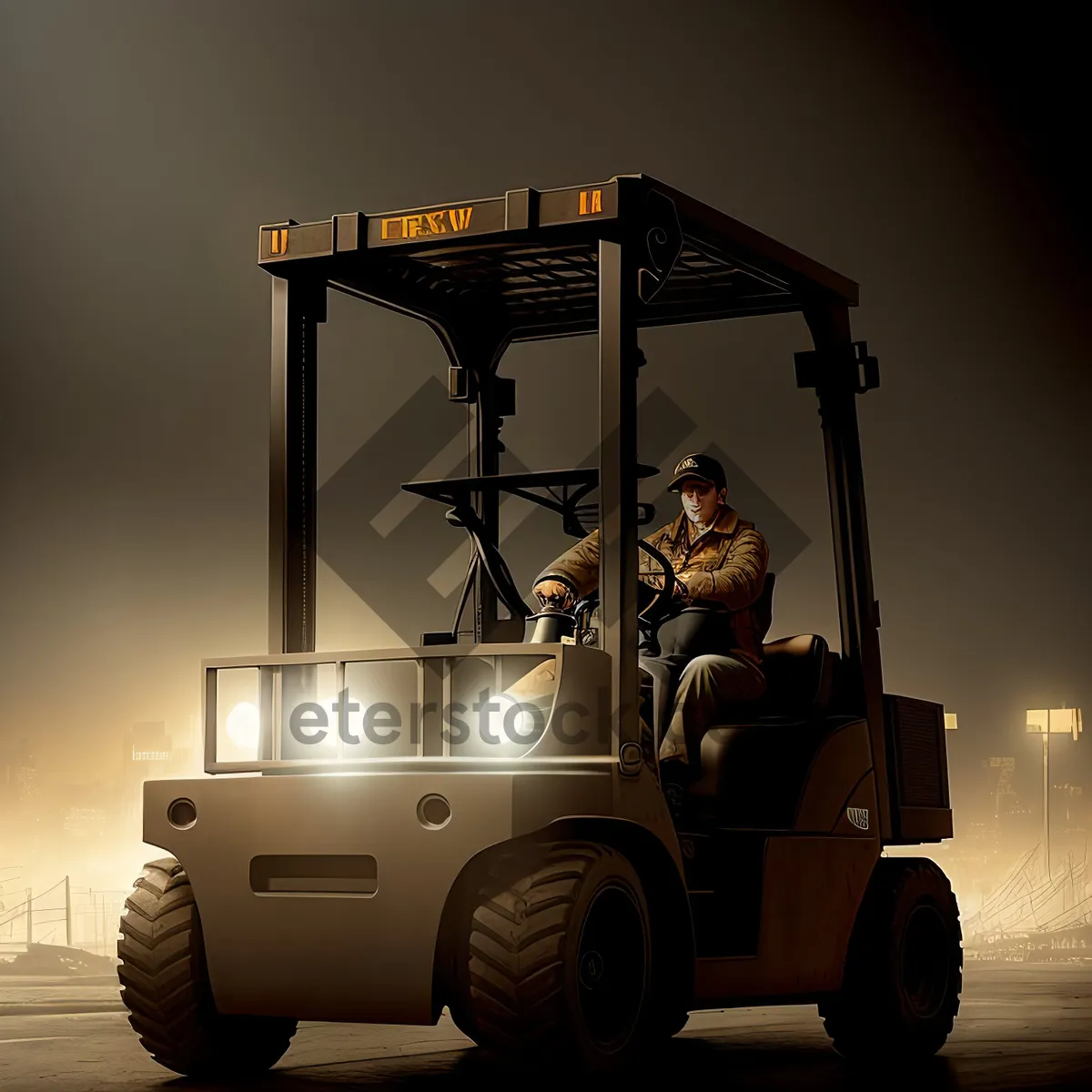 Picture of Heavy-duty Industrial Forklift in Action