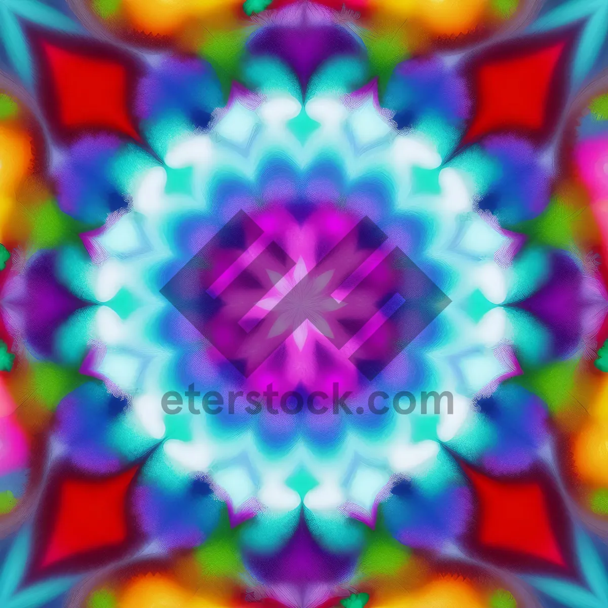 Picture of Colorful Fractal Pinwheel Design: Modern Art with Abstract Patterns