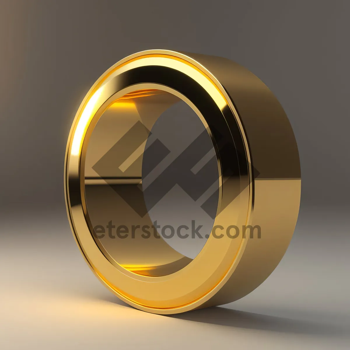 Picture of Golden 3D Circle Symbol Design