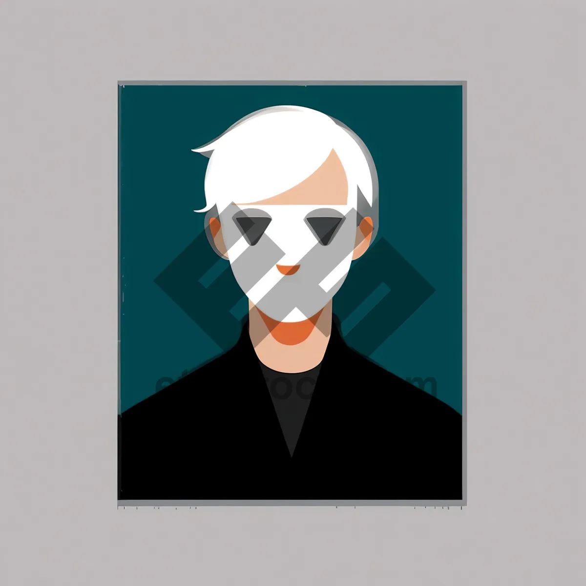 Picture of Cartoon Person with Mask Art