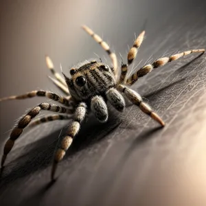 Wild Wolf Spider with Hairy Legs