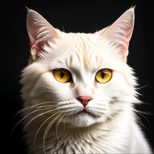 Furry Feline Friend: Adorable Kitty with Striped Gray Fur