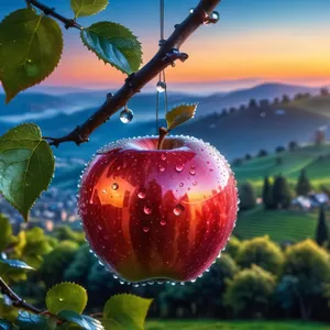Fresh, juicy red delicious apple for healthy snack