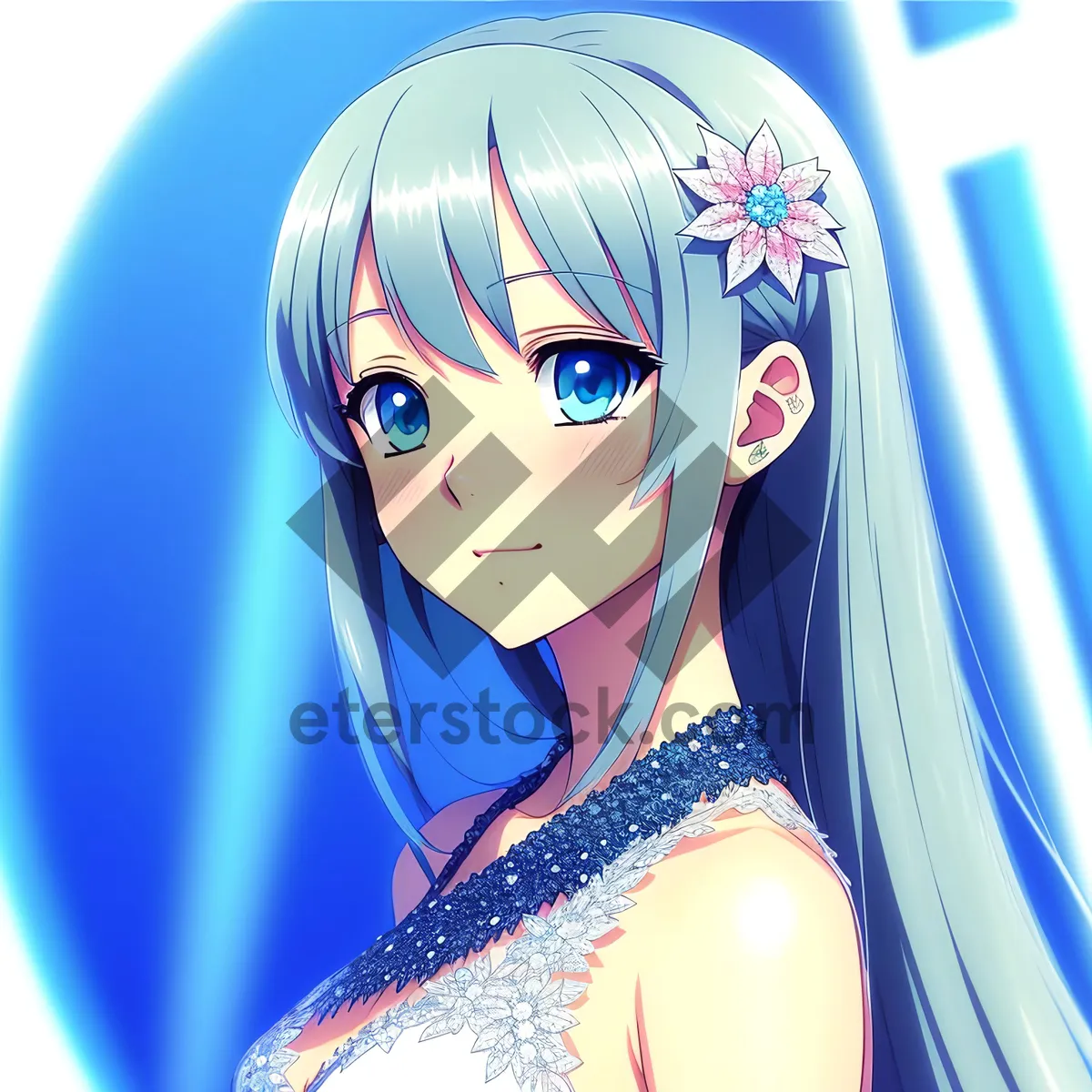 Picture of Stylish masked lady with captivating allure