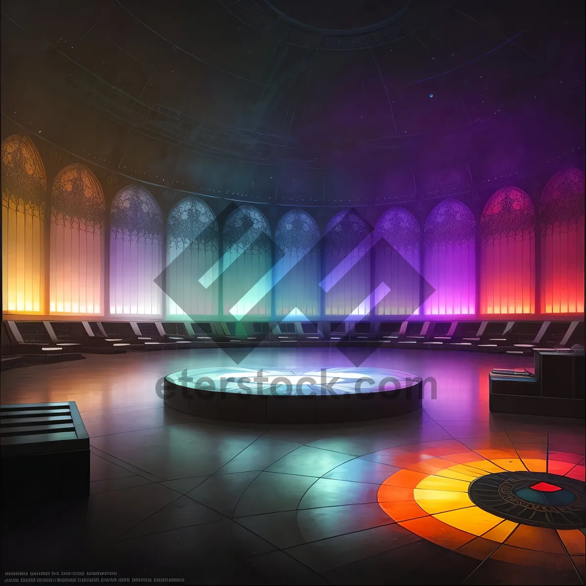 Picture of Vibrant Disco Lights: Immersive 3D Club Experience