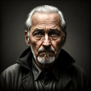 Serious Male Businessman - Elderly Senior Portrait