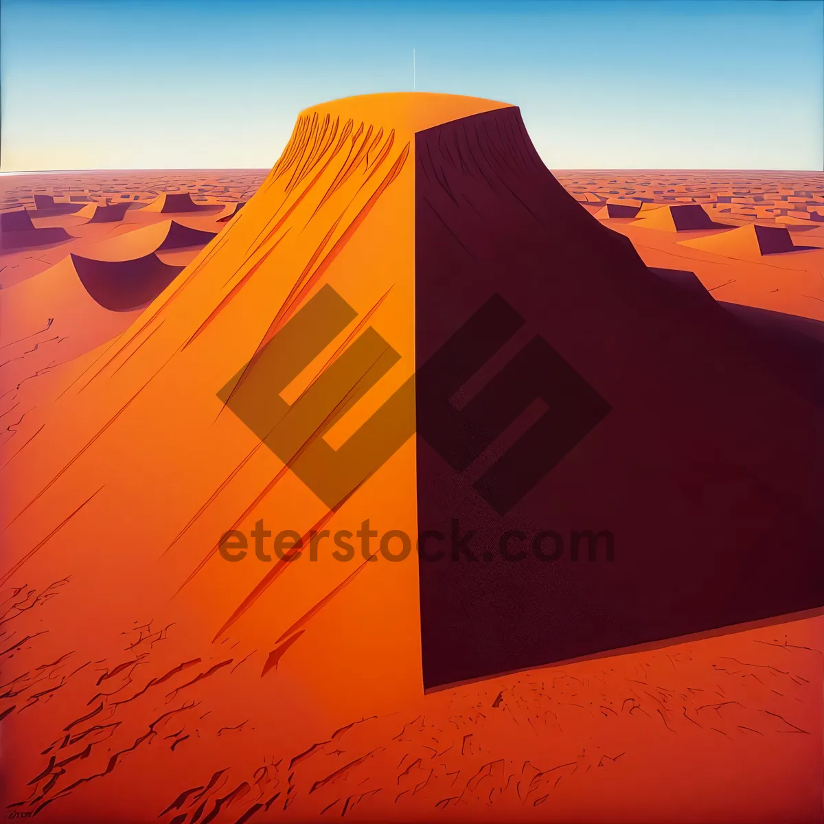 Picture of Golden Sand Dunes: Majestic Desert Landscape