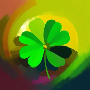 Colorful Clover Fantasy Graphic