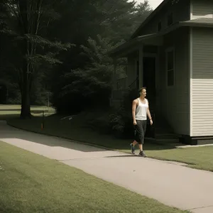 Golfer playing on a lush fairway