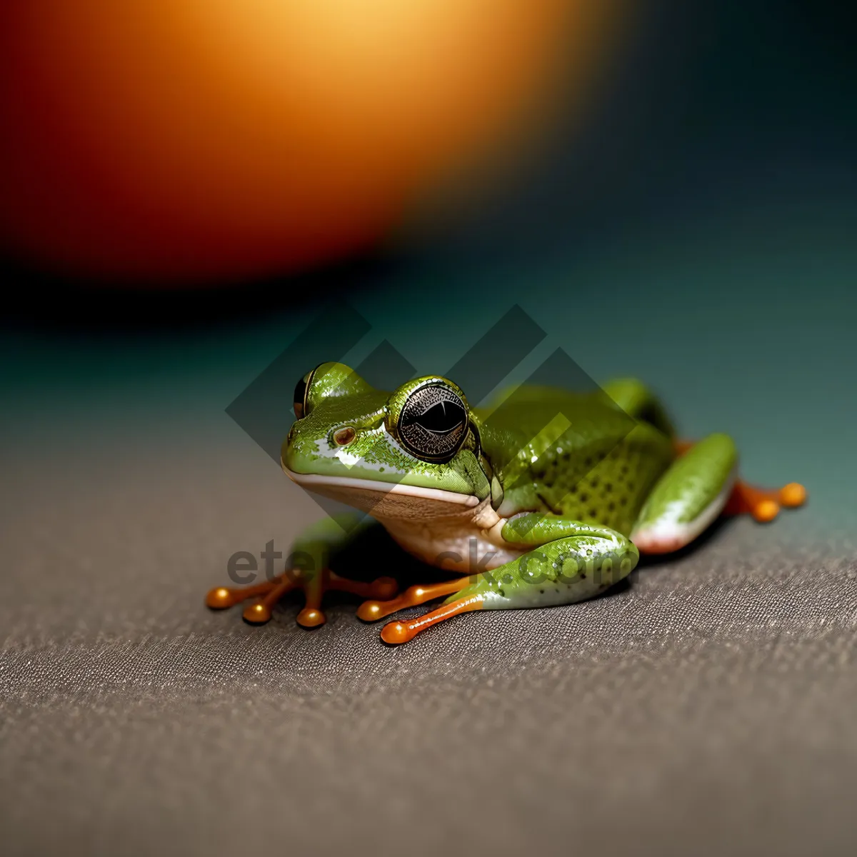 Picture of Colorful Eyed Tree Frog Close-Up in Wildlife