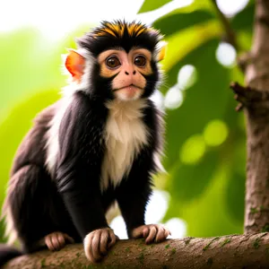 Rare Primate in Wild Jungle - Cute Monkey