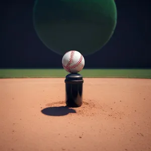 Golf Ball on Tee in Green Field