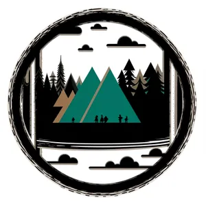 Shiny Round Button Icon with Metallic Design