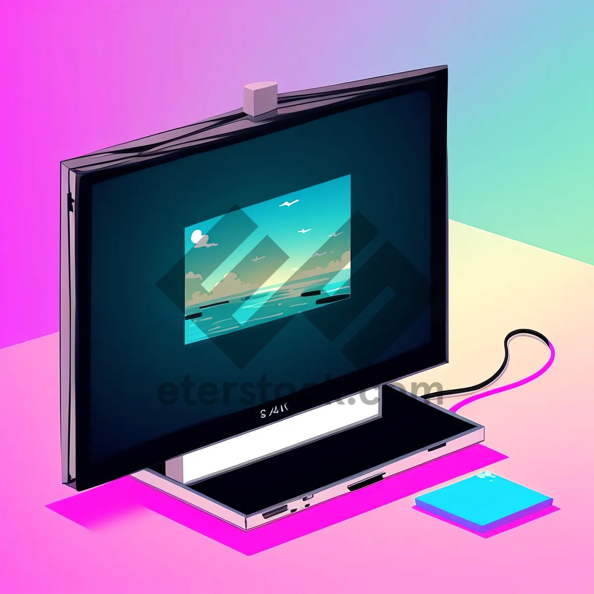 Picture of Modern Flat Screen Computer Monitor