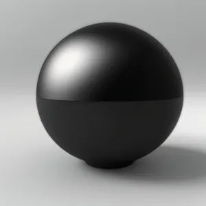 Glossy 3D Satellite Icon in Sphere