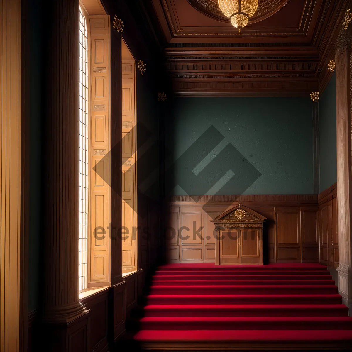 Picture of Regal Architectural Throne in Grand Church Interior