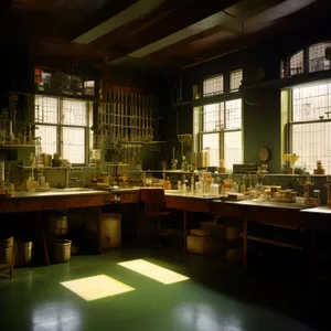 Modern style restaurant interior with luxurious decor and furniture