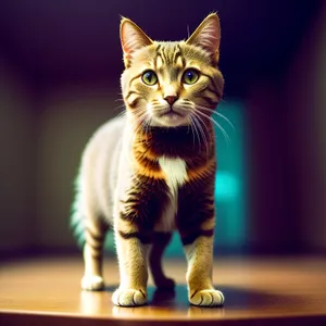 Fluffy Tabby Kitty with Playful Whiskers.