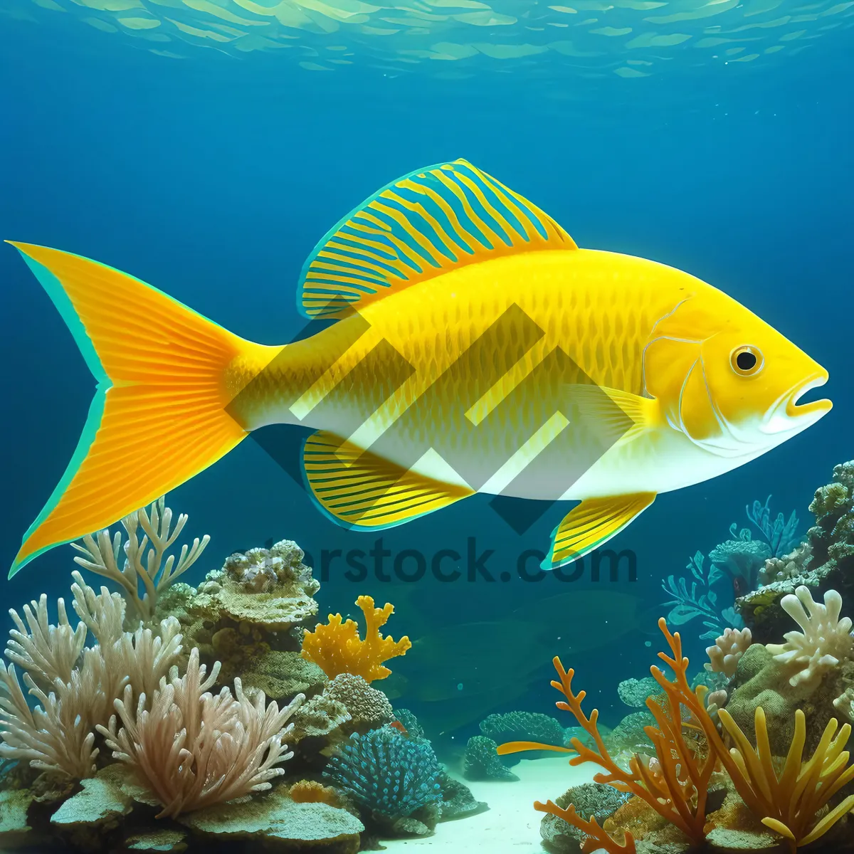 Picture of Vibrant Marine Life in Tropical Reef