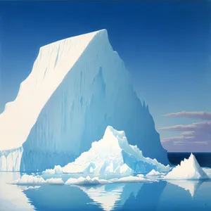 Arctic Bliss: Majestic Frozen Mountain Landscape