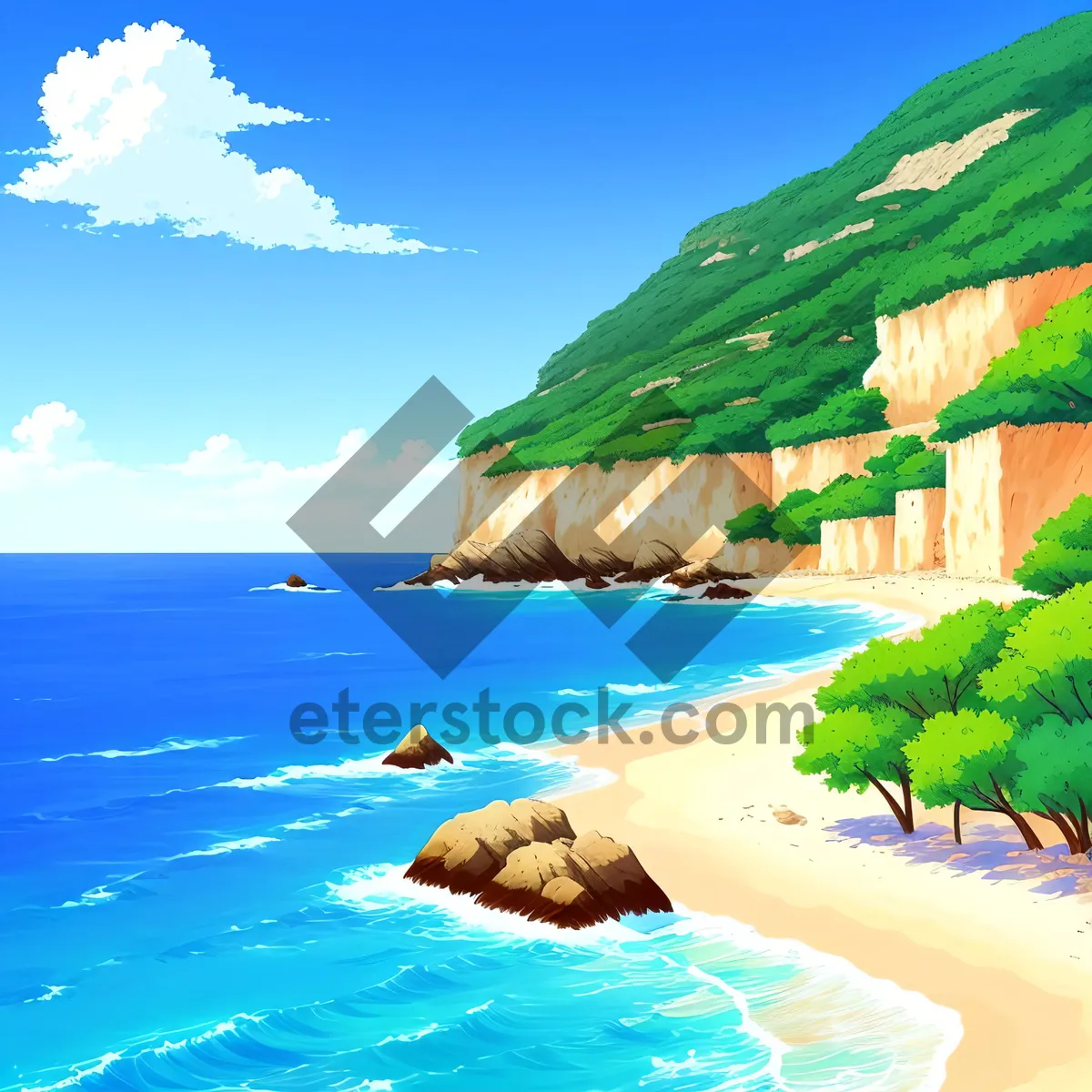 Picture of Turquoise Coastline: Serene Beach Getaway