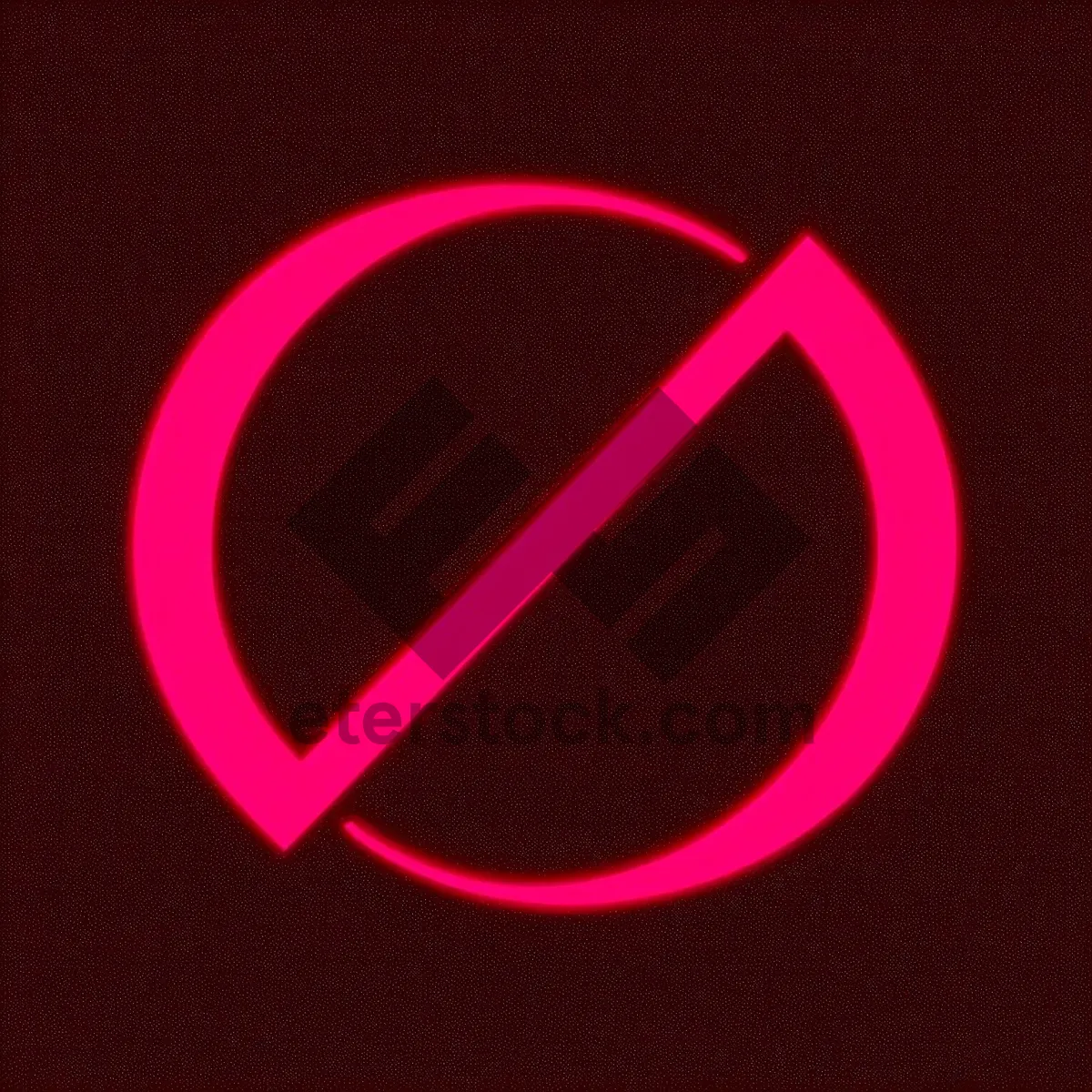 Picture of Digital Clock Icon with Glow Tube Aesthetic