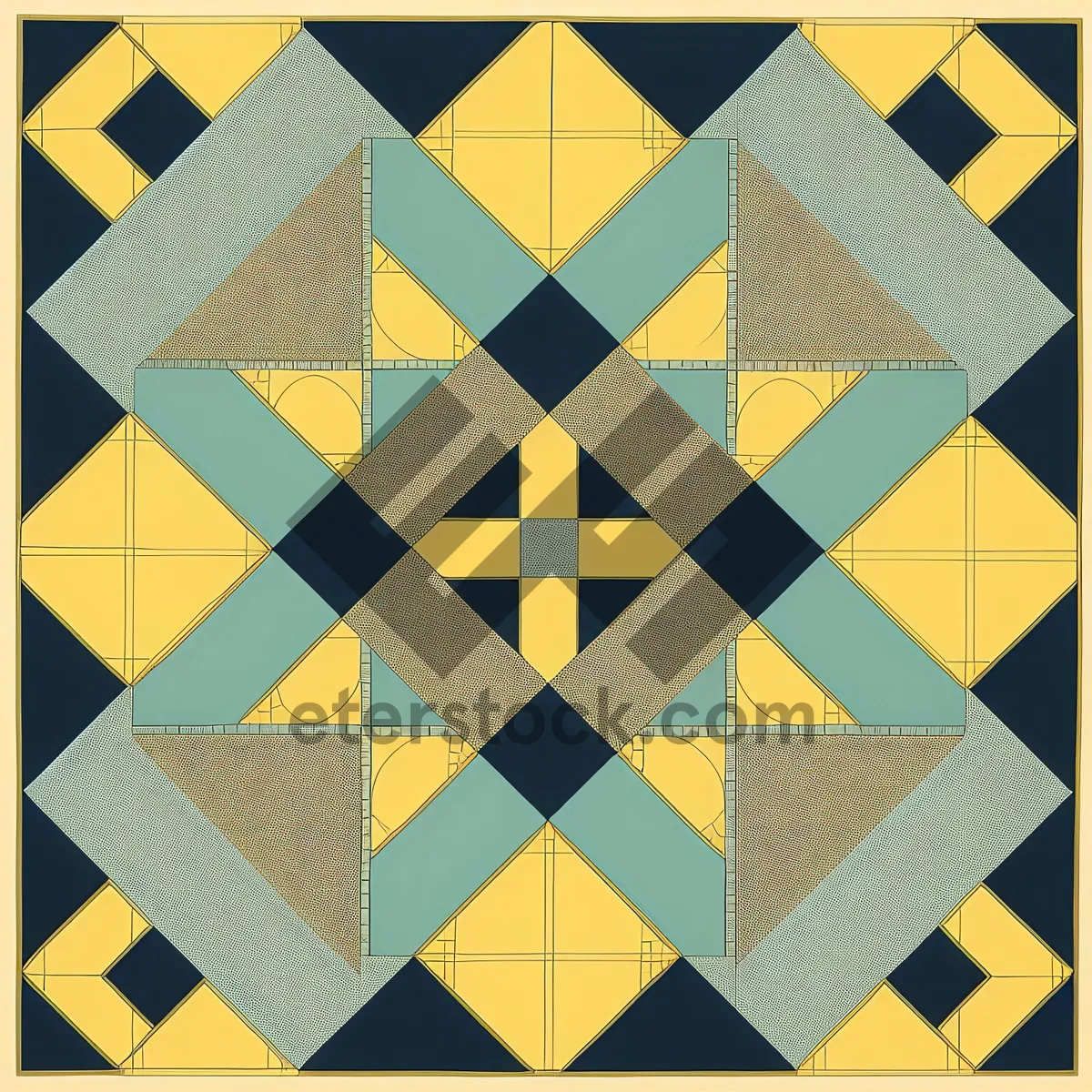 Picture of Colorful Geometric Mosaic Tile Design