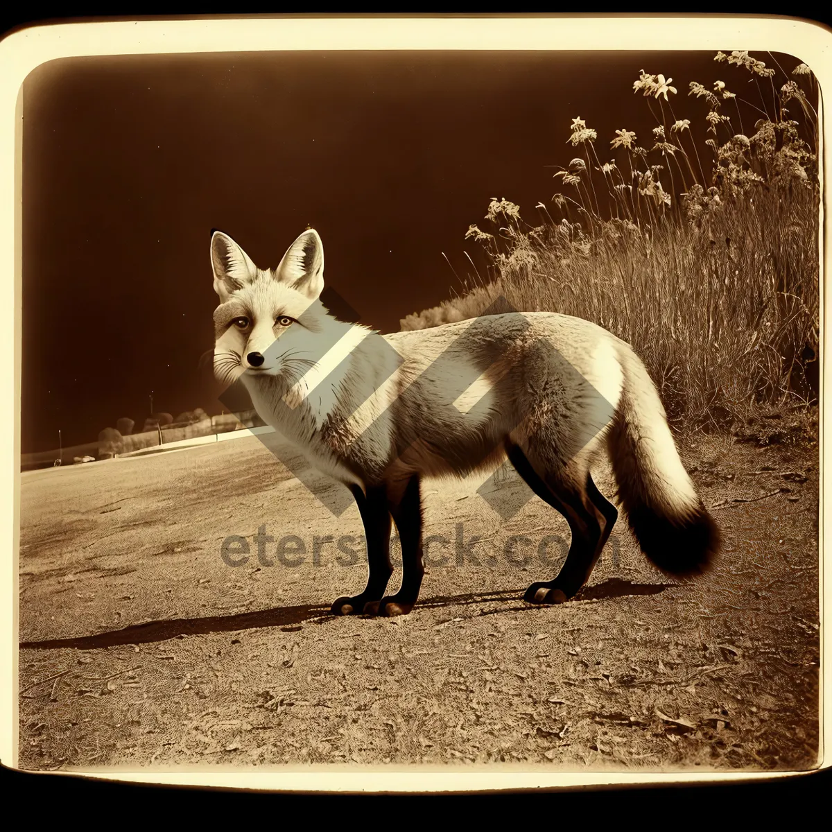 Picture of Cute Red Fox Feline with Fiery Eyes