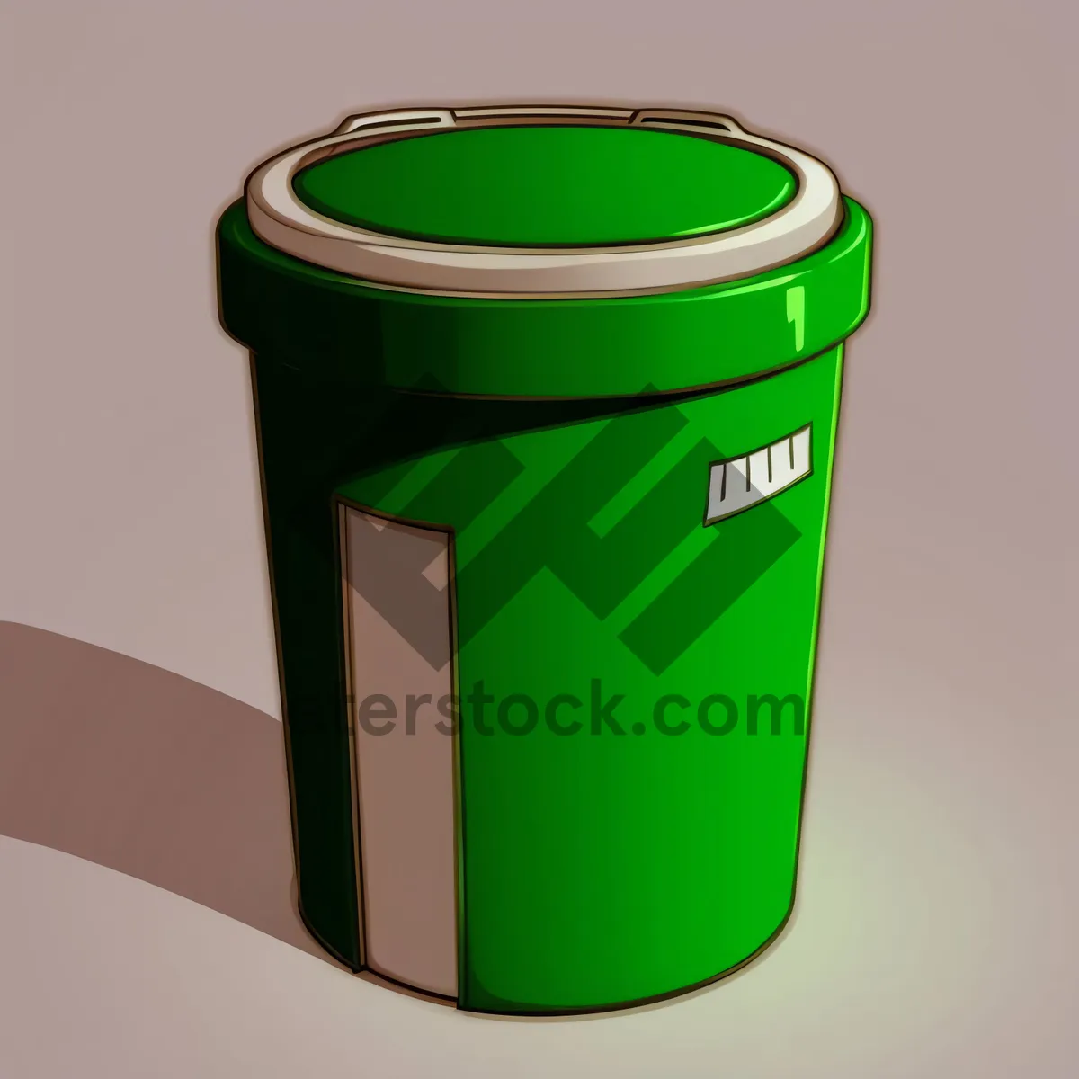 Picture of Recyclable Plastic Cup in Metal Bin