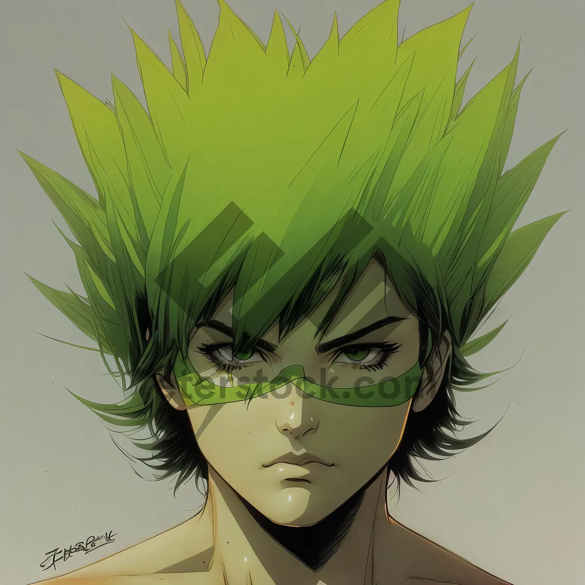 Picture of Leek Face Portrait - Alluring Expression Captured