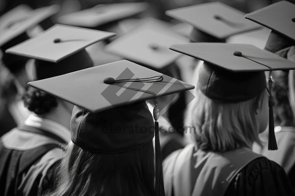 Picture of Corporate graduation cap with keyboard and business attire