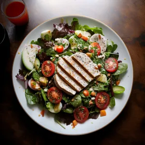 Delicious Grilled Vegetable Plate for Lunch Advertising Image