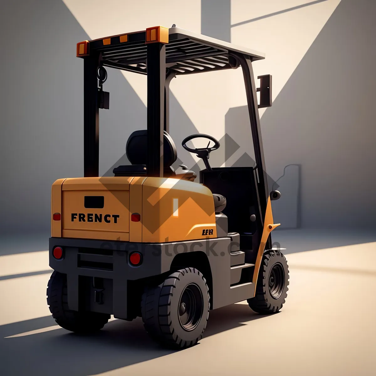 Picture of Industrial Forklift Truck Transporting Heavy Cargo