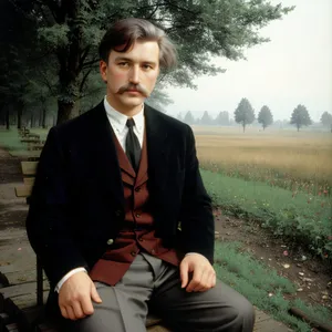 Successful businessman in office meeting with team