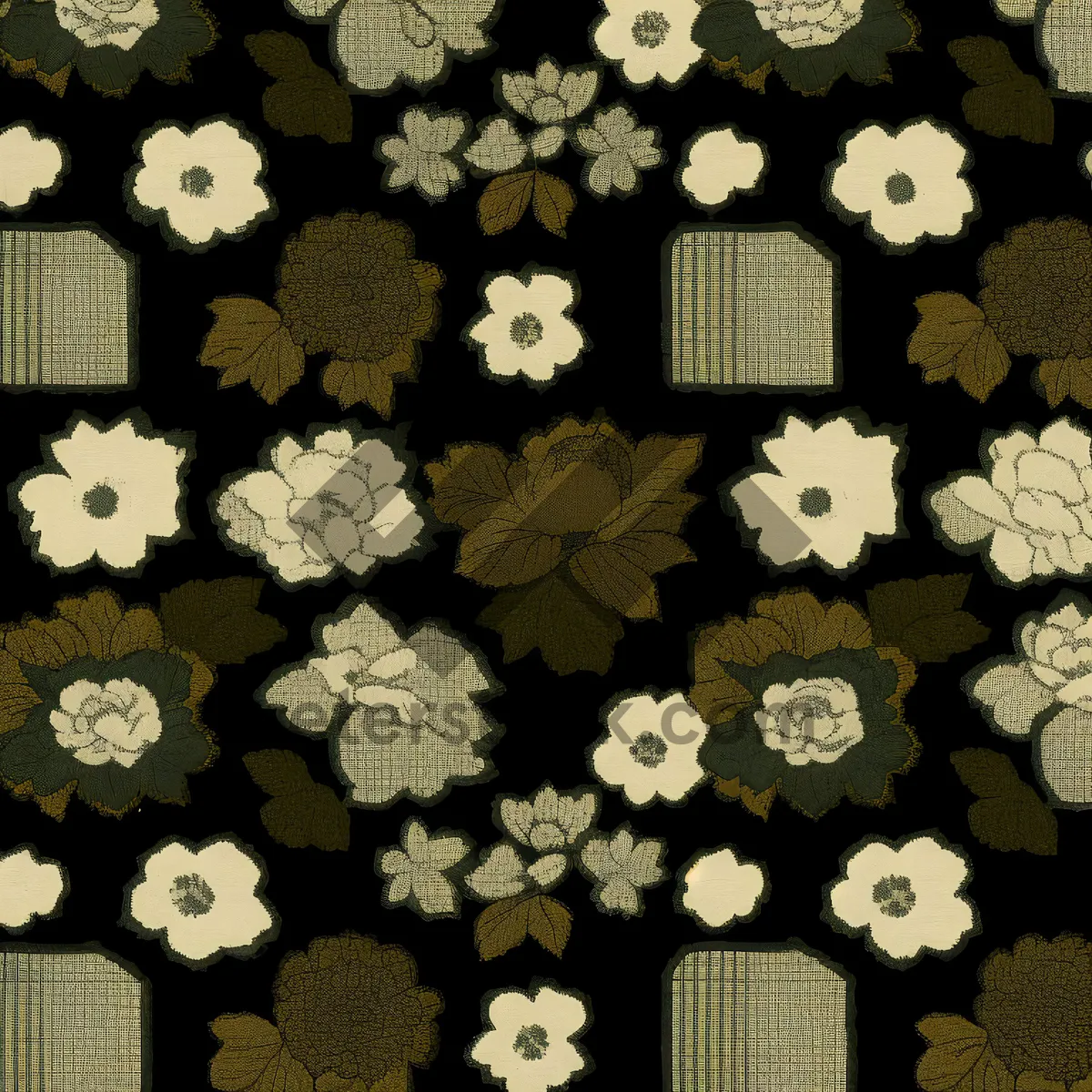 Picture of Vintage floral ornamental wallpaper design texture