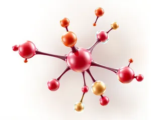 3D Berry DNA Strand Model - Holly Fruit Polymer