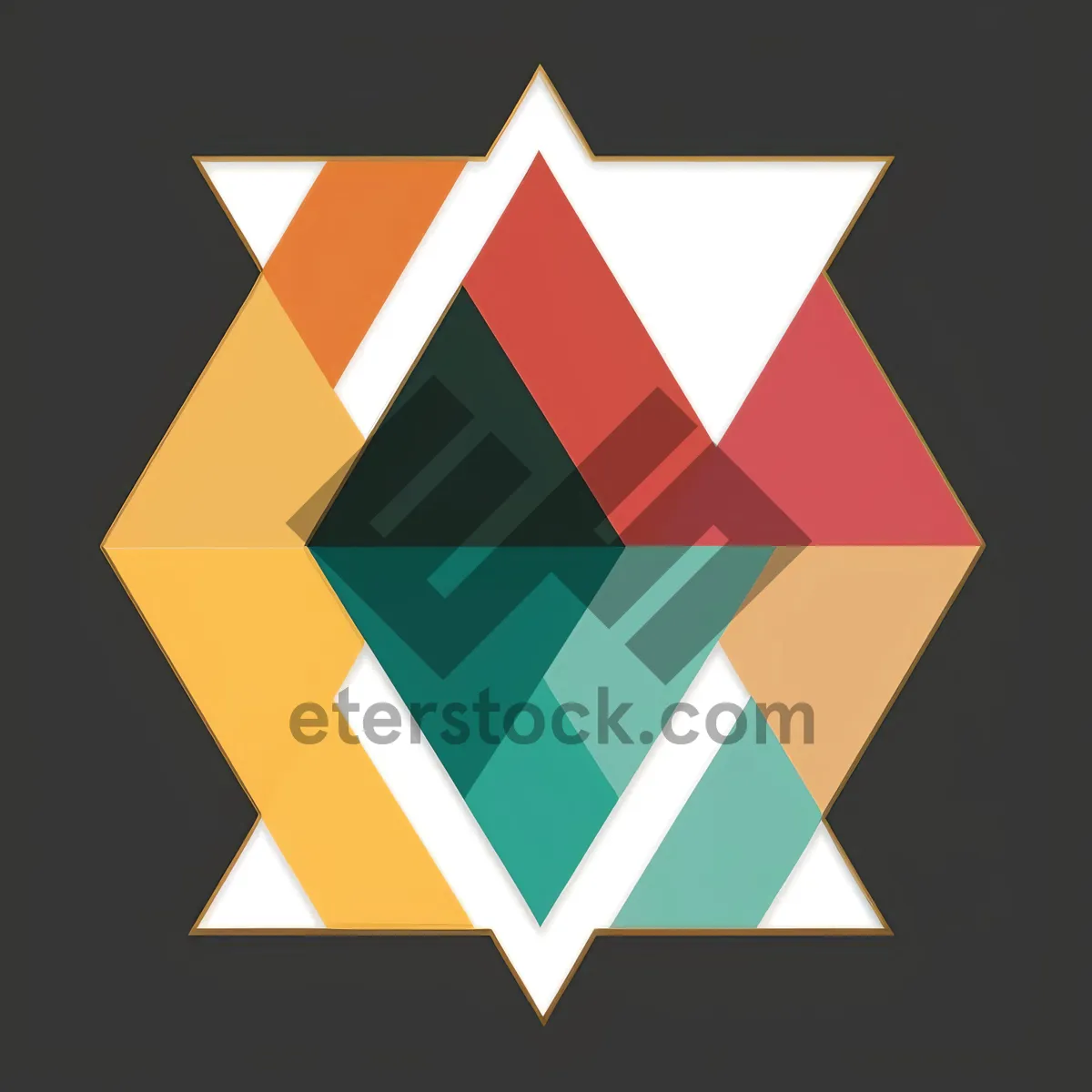 Picture of Pyramid Graphic Design Icon - Patterned Mosaic Shape