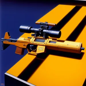 Military Assault Rifle with Optics