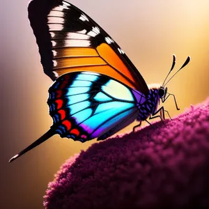 Vibrant Monarch Butterfly in Flight